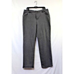 Avenue Straight Leg Stretch Jeans Slate Gray Color Women's Size 18A